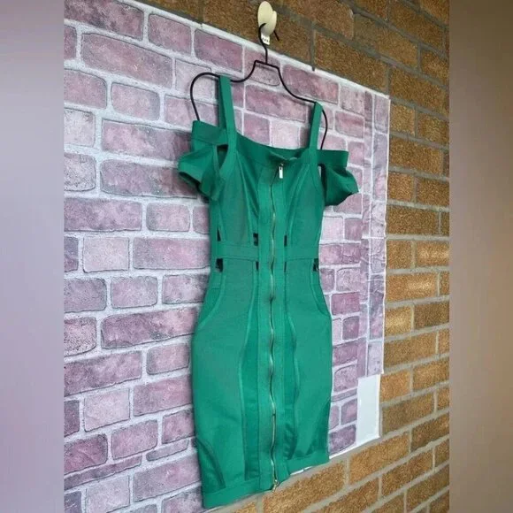 House of CB Caltina Bandage Mesh Bardot Cut out Mini Dress Size Small - Picture 11 of 13